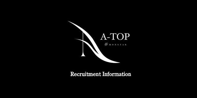 ミナミのホストクラブ「A-TOP -MONSTAR-」の求人宣伝。