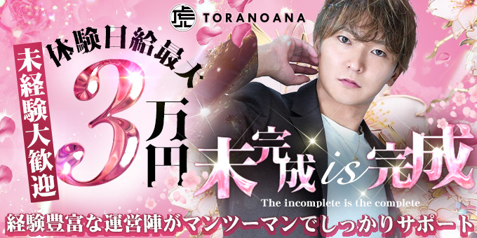 ミナミのホストクラブ「TORANOANA」の求人宣伝。